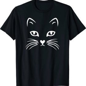 Cat Face T Shirt: Halloween Tshirt For Women Girls Boys Kids Classic T-Shirt