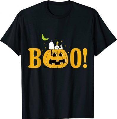 Unisex Peanuts Halloween Boo Pumpkin T-Shirt