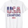 Tee Shirt USA Champions 2021 USA vintage flag USA sports team