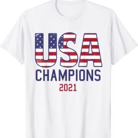 Tee Shirt USA Champions 2021 USA vintage flag USA sports team