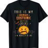 Funny This Is My Human Costume I'm Really A Cat Pumkin Halloween T-Shirt