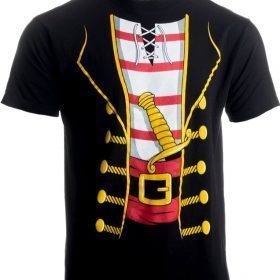 Pirate Costume Jumbo Print Novelty Funny Caribbean Cruise Shirt Unisex T-Shirt