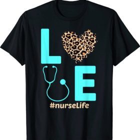 Nurse Life RN LPN CNA School Cheetah Heart Leopard Hopeful Official T-Shirt