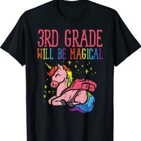 3rd Grade Third Magical Unicorn First Day Of School Girl T-Shirt