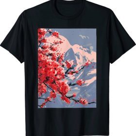 Japanese Cherry Blossom Japanese Woodblock Art T-Shirt