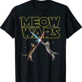 Meow Wars - Space Cat - Laser Cat - Funny Cat Lover Gift T-Shirt