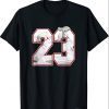 4 Retro White Oreo Unisex Number 23 , Sneaker Match Tee T-Shirt