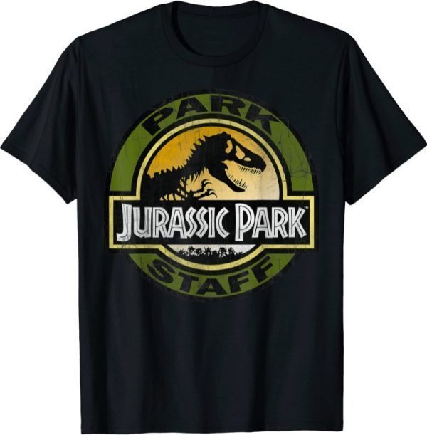 Jurassic Park Staff Retro Distressed Logo Graphic Unisex T-Shirt