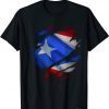 Proud Puerto Rican Shirts Ripped Boricua Puerto Rico Flag T-Shirt