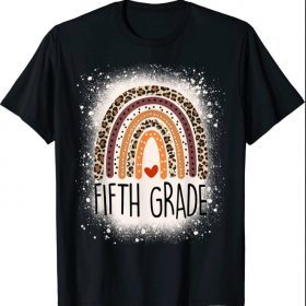 Fifth Grade Rainbow Bleached 5th Grade 1st Day Of School T-Shirt