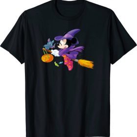 Disney Halloween Minnie Mouse Flying Witch T-Shirt