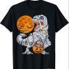 Official Halloween Shirts for Boys Kids Dinosaur T rex Mummy Pumpkin T-Shirt