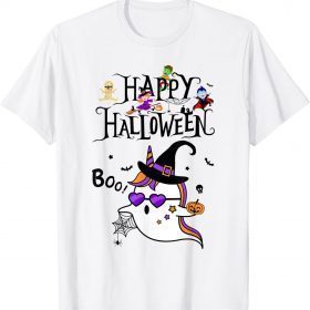 Funny Boo Couples Halloween Scary Pumpkin Face Boys Girls T-Shirt