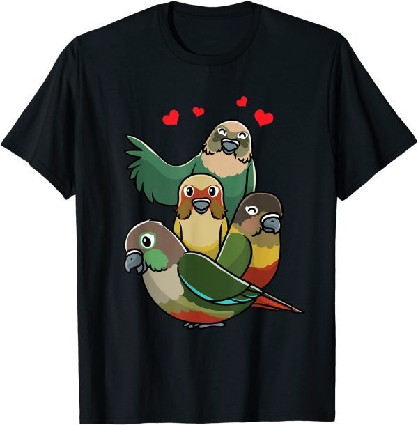 Funny Green Cheek Conure Green Cheeked Parakeet Parrot T-Shirt