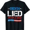 Biden Lied People Died American US Flag Distressed Vintage T-Shirt