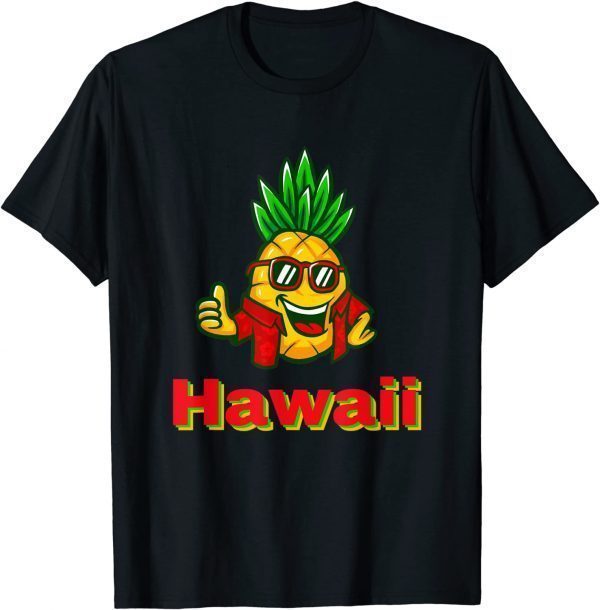 Official Cool Pineapple Hawaii Design T-Shirt