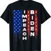 Impeach Joe Biden 46 American Flag Anti Biden Vintage T-Shirt