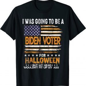 I Was Going To Be A Biden Voter Halloween Costume US Flag T-Shirt