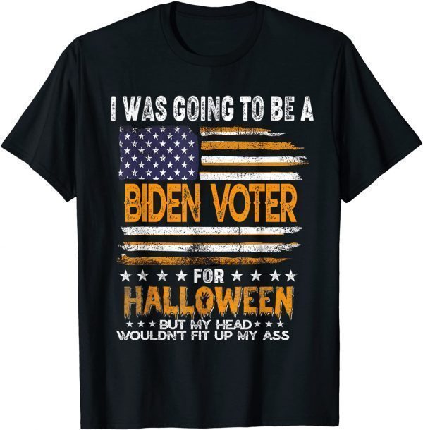 I Was Going To Be A Biden Voter Halloween Costume US Flag T-Shirt