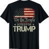 2021 Vintage USA Flag We The People I Voted For Trump (on back) T-Shirt