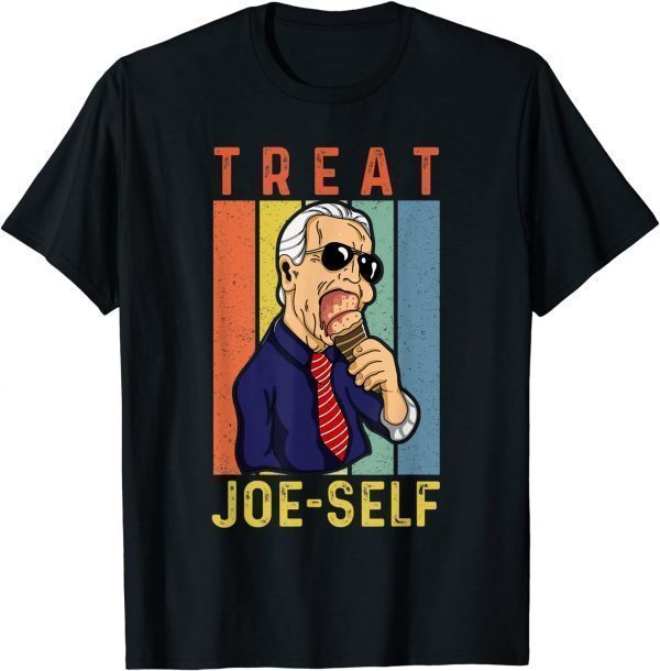 Treat Joe-Self President Biden Retro Ice Cream Funny Meme T-Shirt