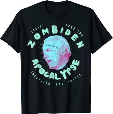 Funny Biden Livin' Thru the Zombiden Apocalypse T-Shirt