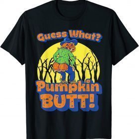 Funny Halloween Full Moon Pumpkin Butt T-Shirt