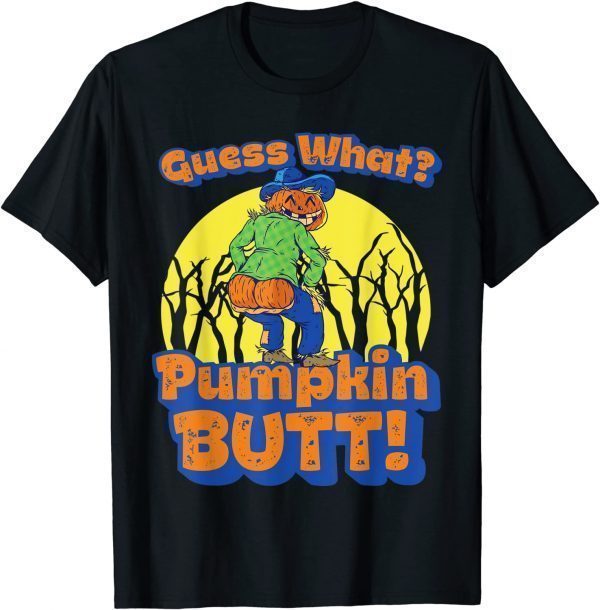 Funny Halloween Full Moon Pumpkin Butt T-Shirt