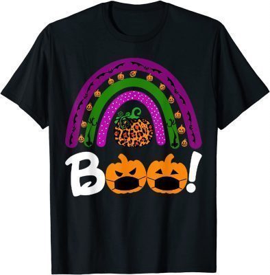Halloween Rainbow Leopard mounth mens girls boys womens T-Shirt