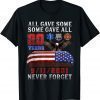 20th Anniversary Firefighters Outfits,9.11.2001 Never Forget T-Shirt