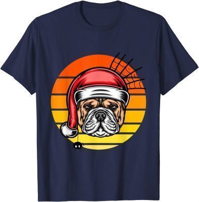 Official Vintage Scary American Bulldog For Halloween and Christmas T-Shirt