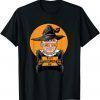 Happy Halloween with Biden witch hat and American flag T-Shirt