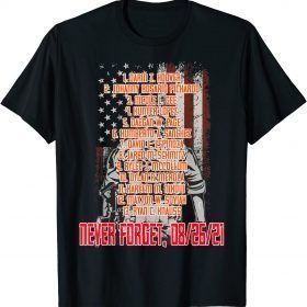 Never Forget Of Fallen Soldiers 13 Heroes Name T-Shirt