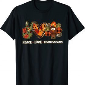 Peace love thanksgiving Gobble Turkey Thanksgiving Kids T-Shirt
