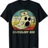 Vintage Halloween Ghost Cardiology Boo Nurse Nursing Medical T-Shirt