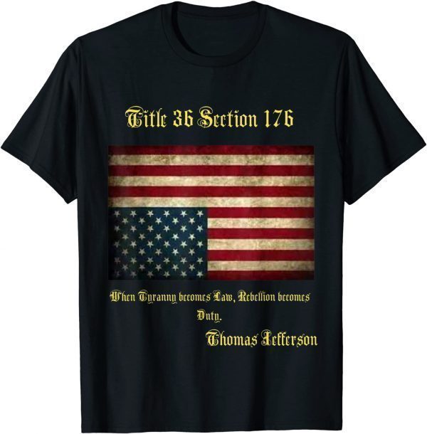 American Flag Distress Upside Down Thomas Jefferson Patriot Unisex T-Shirt