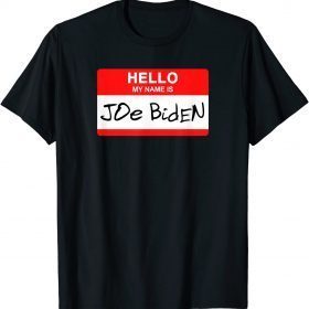 Funny Joe Biden Name Tag scribble hand writing Halloween T-Shirt