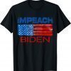 Impeach Joe Biden 46 American Flag Anti Biden Vintage T-Shirt