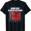 Biden Has Blood On His Hands US Flag Vintage Biden Handprint T-Shirt