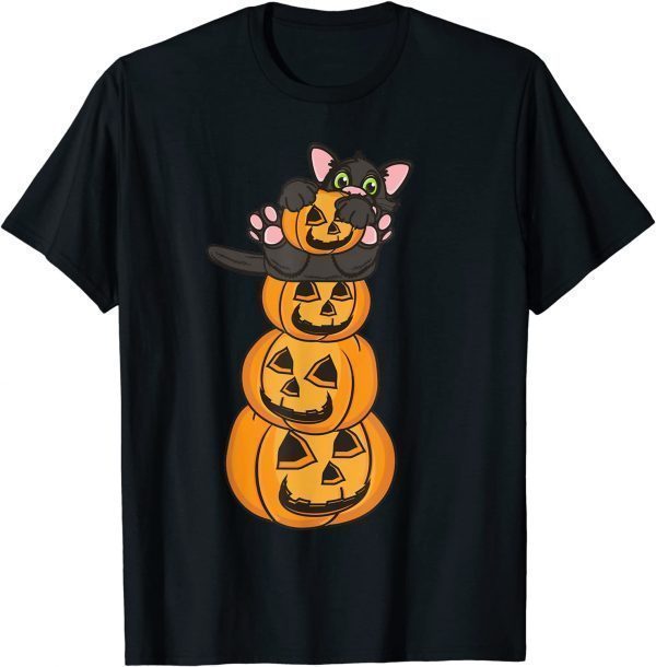 Funny I Feed The Cutest Pumpkins cat adult Scary with T-Shirt