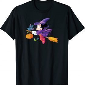 Disney Halloween Minnie Mouse Flying Witch Unisex T-Shirt