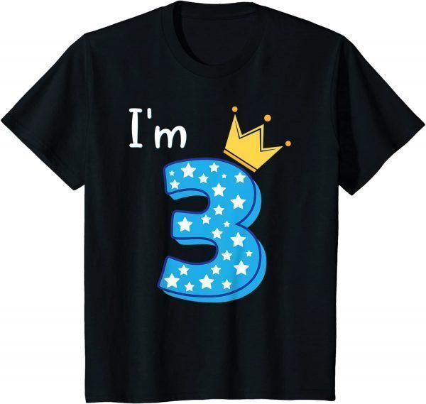 2021 Kids Three Year Old Birthday Boy Kid 3yr 3rd 3 year old birthday T-Shirt