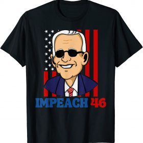 Funny Impeach 46 Joe Biden Republican Anti-Biden USA Patriotic T-Shirt