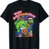 Happy HalloThanksMas T Rex! Halloween Thanksgiving Christmas T-Shirt