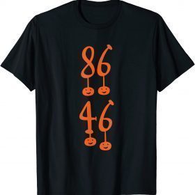 86 46 Anti Biden Pumpkin Face Halloween T-Shirt