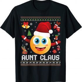 Funny Aunt Claus Christmas Santa Ugly Sweater Matching Family T-Shirt
