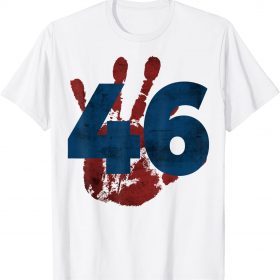 Vintage Retro Republican Blood on 46 Biden Anti Biden T-Shirt