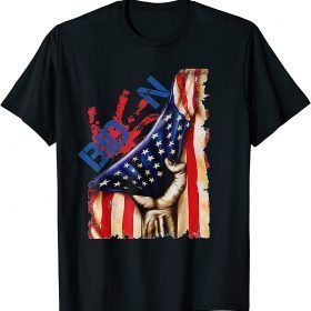 Funny Biden Blood Hands Bring Trump Back US Flag Anti Biden Tee Shirt