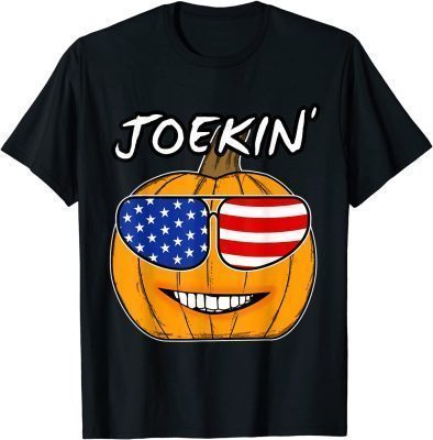 Joekin' Funny Biden Pumpkin Anti Biden Conservative Fall T-Shirt