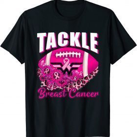 Tackle Football Pink Ribbon Breast Cancer Awareness Boys Kid Unisex TShirt